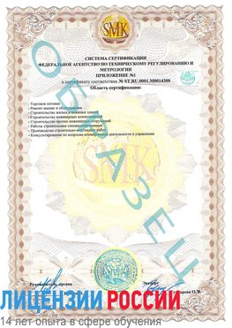 Образец сертификата соответствия (приложение) Ивантеевка Сертификат OHSAS 18001